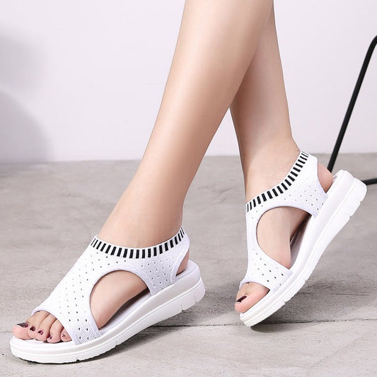 Women's Shoes Summer Thick - bottomed Mesh Hollow Out Sandals - Taylor K Shop