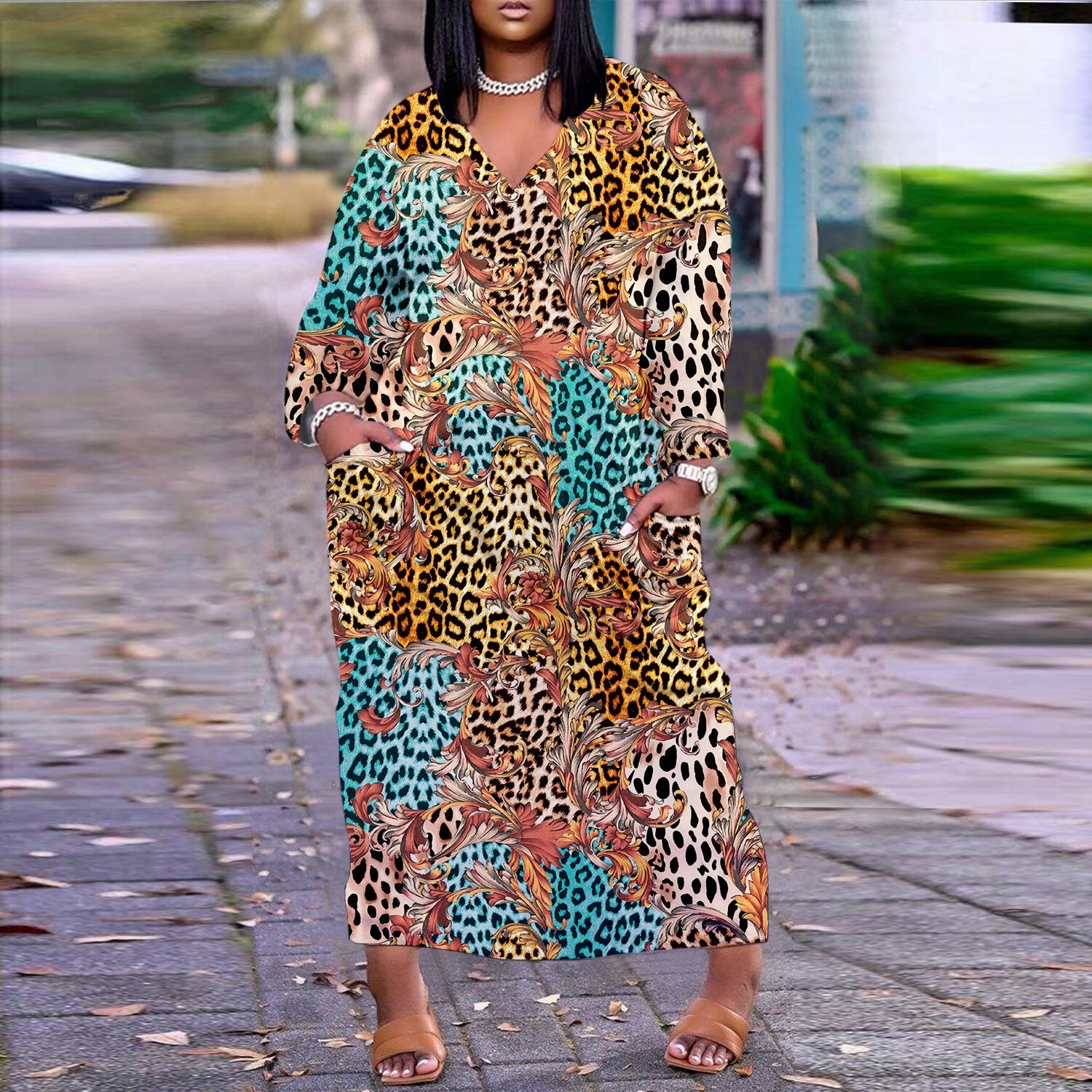 World Map Dress Long Vestidos Women Fashion Loose African Dresses Party Evening Loose Casual Dresses Oversized Vestidos - Taylor K Shop