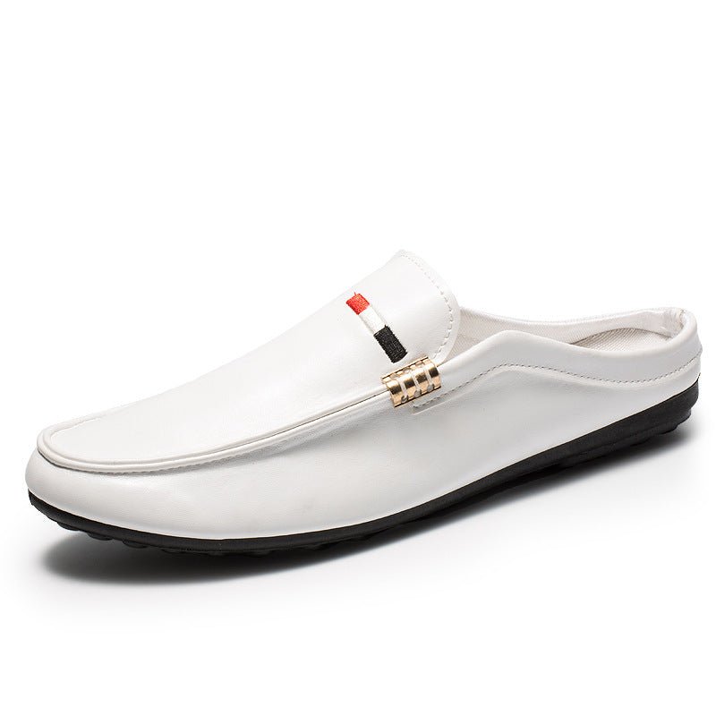 Youth Casual Loafers Shoes Boat White Lazy Shoes Mens Light Half - Soled - Taylor K Shop