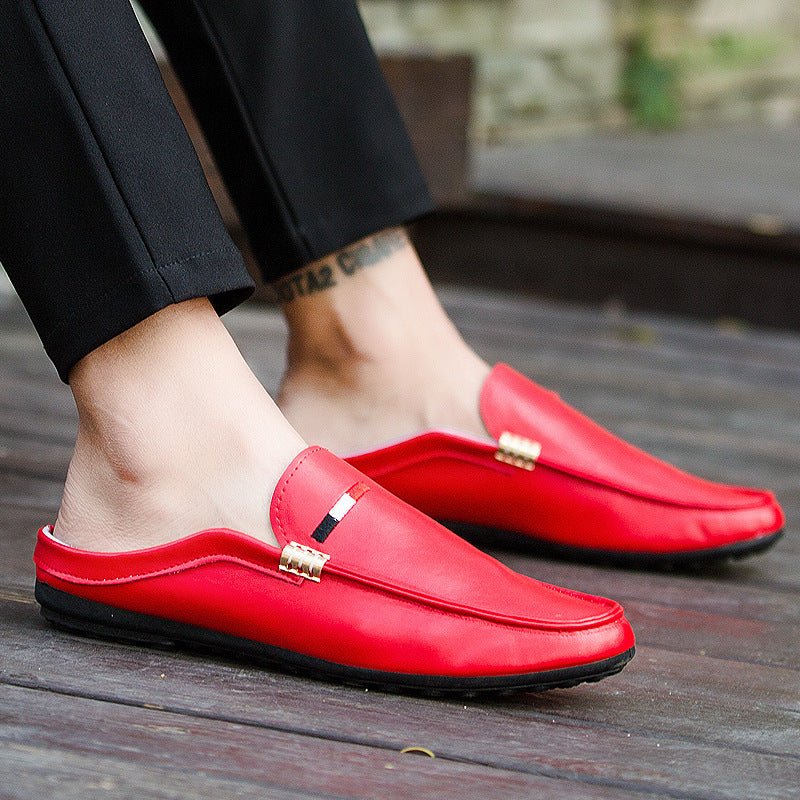 Youth Casual Loafers Shoes Boat White Lazy Shoes Mens Light Half - Soled - Taylor K Shop